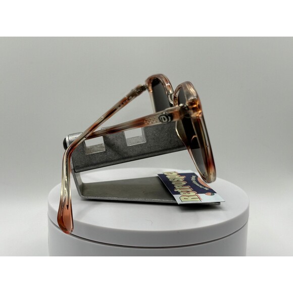 Vintage Oversize Sunglasses Preppy Style | Grey Lens | Brown Spot Retro Glasses